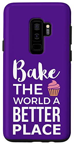 Galaxy S9 Bake World Better Place Cupcake Baking Purple Case
