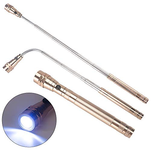 Kimilar Telescopic Magnet Pick up Tool with 3 LED Flash Light 5 Pound Magnet Telescopic Extending Torch Pick Up Tool (Max Length 22 Inch), Batteries Included.