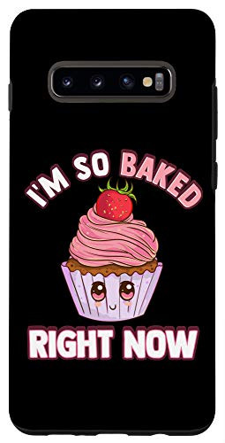 Galaxy S10 Cute   Funny Im So Baked Right Now Cupcake Pun Case