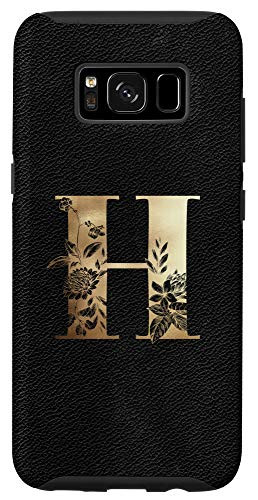 Galaxy S8 Initial H Monogram Vintage Floral Stencil Phone Case