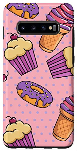 Galaxy S10 Cupcake Ice Cream Donut Pattern Phone Cover Case