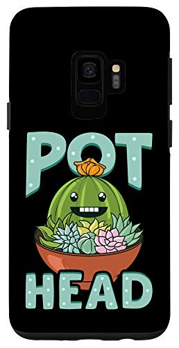 Galaxy S9 Cute   Funny Pot Head Plant Obsessed Gardening Pun Case