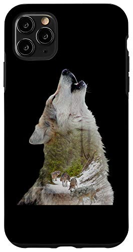 iPhone 11 Pro Max Graphic Design Art Wild Nature Wolf Head Case