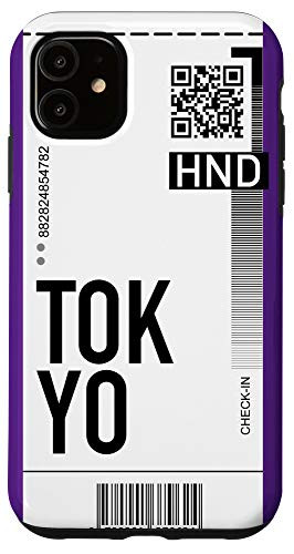 iPhone 11 Tokyo Air Ticket Phone Case Boarding Pass City Plane Case