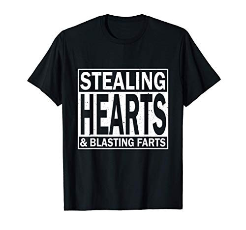 Stealing Hearts And Blasting Farts Distressed Kids And Men T-Shirt
