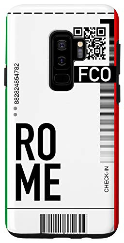Galaxy S9 Rome Air Ticket Phone Case Boarding Pass City Plane Italy Case
