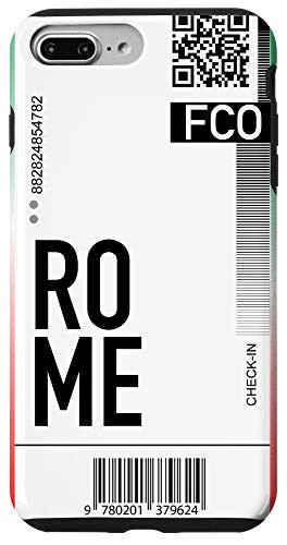 iPhone 7 Plus8 Plus Rome Air Ticket Phone Case Boarding Pass City Plane Case