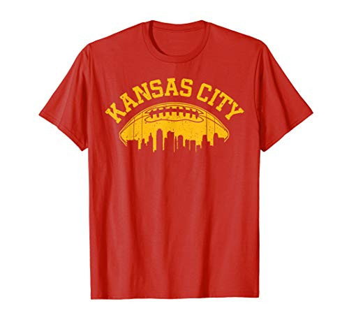 Kansas City Football Vintage KC Skyline Missouri Retro T-Shirt Kansas City Football Vintage KC Skyline Missouri Retro T-Shirt