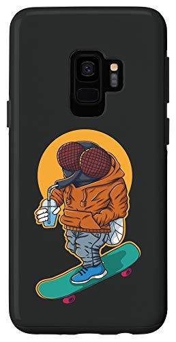 Galaxy S9 Skaters Having Fun Retro Skull Skateboard Gift idea Skater Case