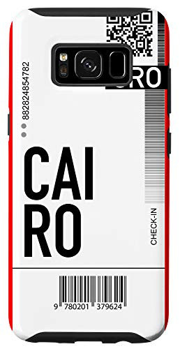 Galaxy S8 Cairo Air Ticket Phone Case Boarding Pass City Plane Red Case