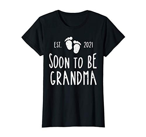 Womens Soon To Be Grandma 2021 Pregnancy Announcement Women Gift T-Shirt