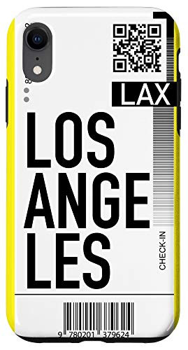 iPhone XR Los Angeles Air Ticket Phone Case Boarding Pass City Plane Case