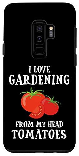 Galaxy S9 Vegetable Gardening Funny Head Tomatoes Black Case