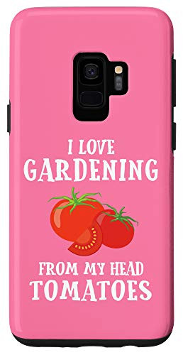 Galaxy S9 Vegetable Gardening Funny Head Tomatoes Pink Case