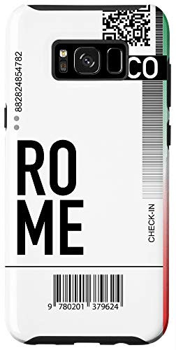 Galaxy S8 Rome Air Ticket Phone Case Boarding Pass City Plane Case