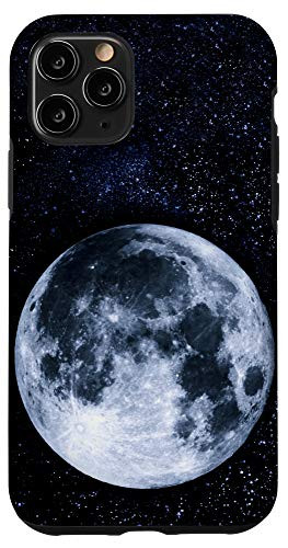 iPhone 11 Pro Full Moon with Black Sky at Night Stars Photo Scene Case