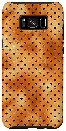 Galaxy S8 Halloween Skeleton Head Prints Vintage Design Orange Phone Case
