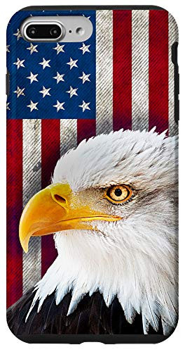 iPhone 7 Plus8 Plus American Flag Patriotic Bald Eagle Proud USA Phone Case