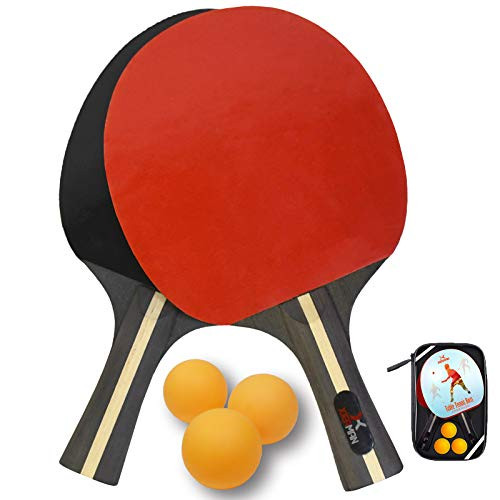 RUN HELIX Ping Pong Paddle Table Tennis Set Ping Pong Paddles Set Pack of 2 Premium Rackets 3 Ping Pong Balls and Portable Cover Case Holder Included_ Ideal Indoor and Outdoor Ping Pong Sets RUN HELIX Ping Pong Paddle Table Tennis Set Ping Pong Paddles Set Pack of 2 Premium Rackets 3 Ping Pong Balls and Portable Cover Case Holder Included_ Ideal Indoor and Outdoor Ping Pong Sets