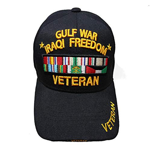 US Military Gulf War Iraqi Freedom Veteran Black Officially Licensed Cap US Military Gulf War Iraqi Freedom Veteran Black Officially Licensed Cap