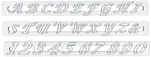 FMM Upper Case Script Alphabet & Number Tappit Cutters Set