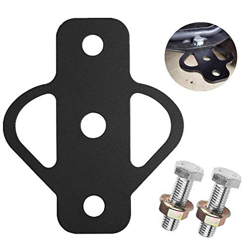 3-Way Trailer Hitch Heavy Duty Hitch Plate Adapter High Strength Steel Hitch Mount with Bolt for ATV Lawn Mower Golf Cart Yard Cart Garden Tractor Flat Towing Tow Ball Mount