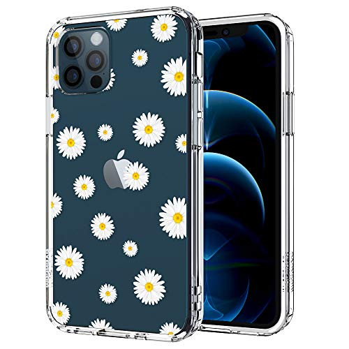 MOSNOVO Daisy Floral Flower Pattern Designed for iPhone 12 Pro Max Case 6_7 Inch - Clear