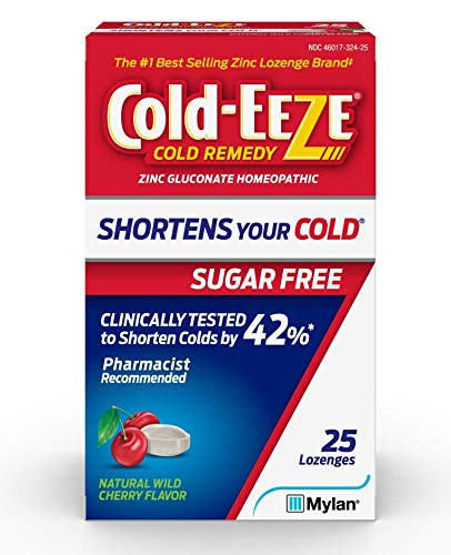 Cold-Eeze Sugar Free Wild Cherry Cold Remedy Lozenges 25 Count