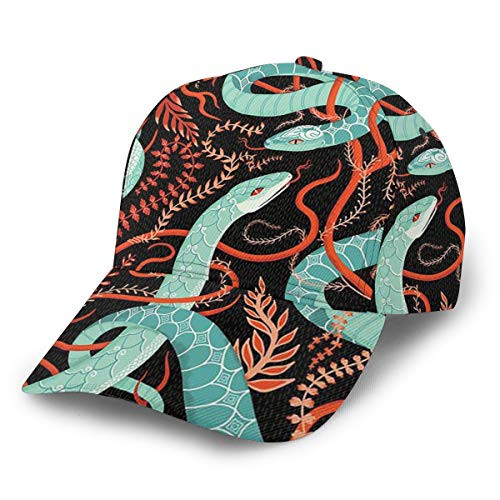 Baseball Cap Dad Caps Snake and Flower Print Classic Fashion Casual Adjustable Sport for Men Women Hats