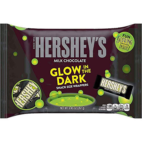Hersheys Chocolate Glow in the Dark Snack Size Candy Bars 9_45-Ounce Bag 2 pack