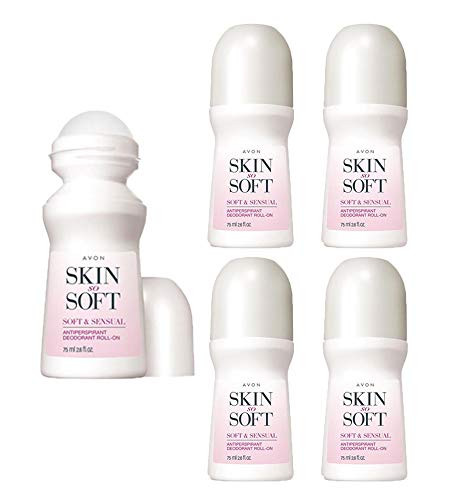 Avon Skin So Soft Soft   Sensual Roll-On Antiperspirant Deodorant 2_6oz 4-Pack