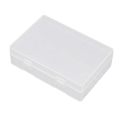 Semetall 6 Pcs Hard Plastic Storage Box Battery Holder Organizer Protective ContainerBattery Storage Holder Case for 4 x 26650 BatteriesTransparent