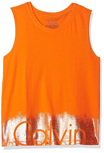 Calvin Klein Girls Big Fashion Tank Top Orange Large 1214