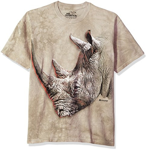 The Mountain White Rhino Adult T-Shirt Green 3XL The Mountain White Rhino Adult T-Shirt Green 3XL
