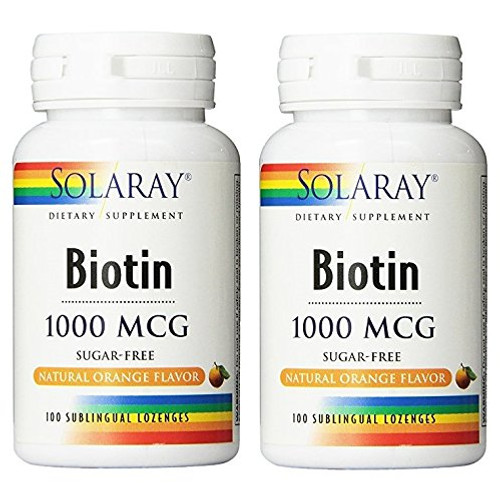 Biotin 1000mcg Orange Lozenges Solaray 100 Lozenge