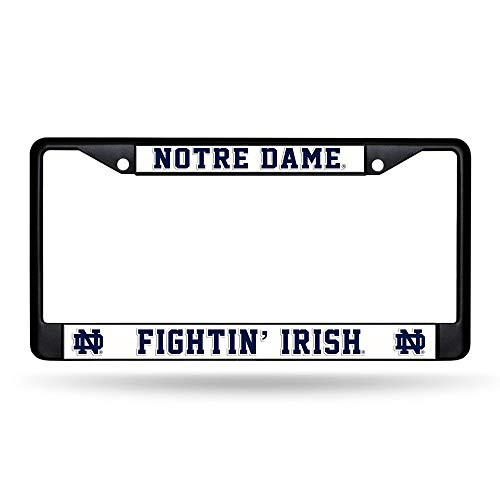 Rico NCAA Notre Dame Black Chrome Frame Sports Fan Automotive Accessories Multicolor One Size