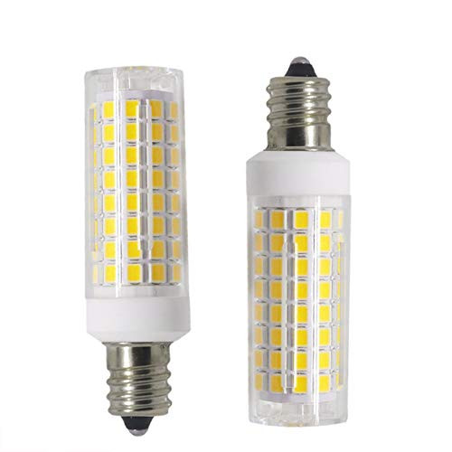 e12 led Bulb dimmable, 80W Halogen Equivalent Daylight ?e12 led White 6000k AC 110V 120V e12 Bulb Halogen Replacement Bulb for Chandelier Crystal Ceiling Lamp Light (Pack of 2)