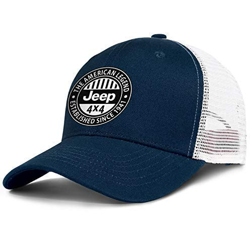 YUIOA Men Women Adjustable Cap Dad Navy-Blue Trucker Baseball Hat Cap