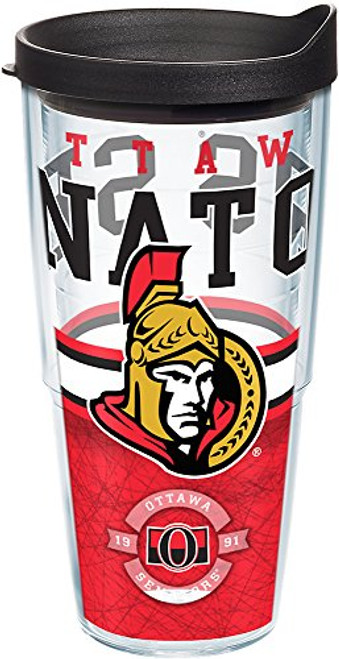 Tervis NHL Ottawa Senators Core Tumbler with Wrap and Black Lid 24oz Clear Tervis NHL Ottawa Senators Core Tumbler with Wrap and Black Lid 24oz Clear
