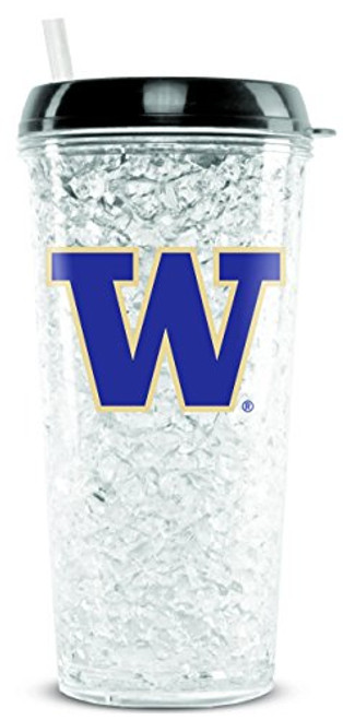 NCAA Washington Huskies 16oz Crystal Freezer Tumbler with Lid and Straw NCAA Washington Huskies 16oz Crystal Freezer Tumbler with Lid and Straw