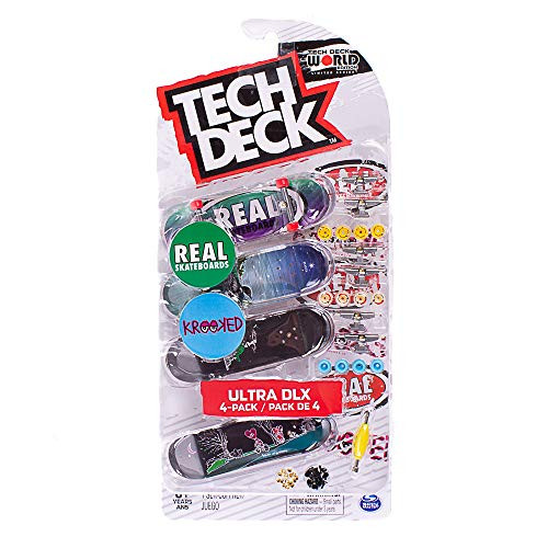 Tech-Deck Ultra DLX 4 Pack 96mm Fingerboards - 2019 Edition Real Krooked