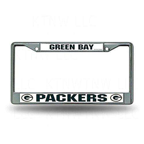 Green Bay Packers Metal Chrome License Plate Tag Frame Cover Football
