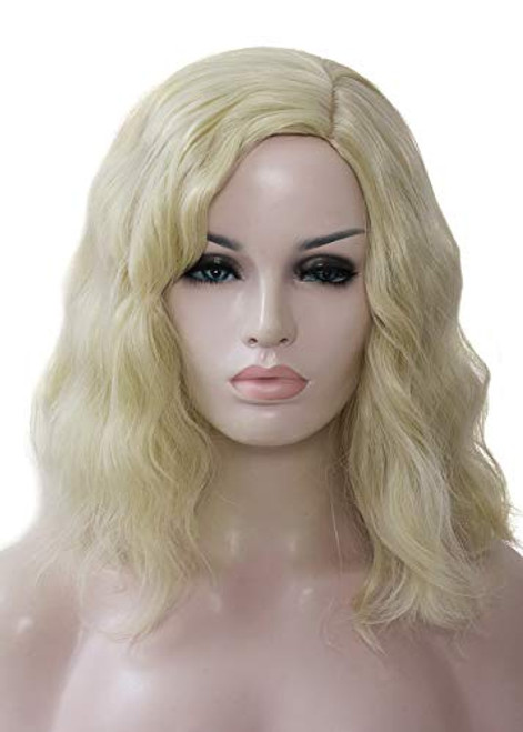 Mildiso Short Blonde Wigs Curly Wavy Wig for Women Gold Synthetic Hair Cosplay Halloween Wigs with Wig Cap M004GL Mildiso Short Blonde Wigs Curly Wavy Wig for Women Gold Synthetic Hair Cosplay Halloween Wigs with Wig Cap M004GL