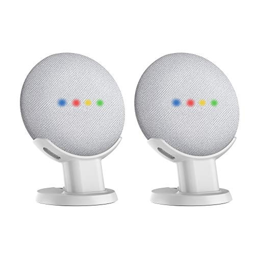 SPORTLINK Pedestal for Nest Mini 2nd Gen and Google Home Mini 1st Generation Improves Sound Visibility and Appearance - A Must Have Mount Holder Stand for Nest Mini 2nd Gen Home Mini 2pack