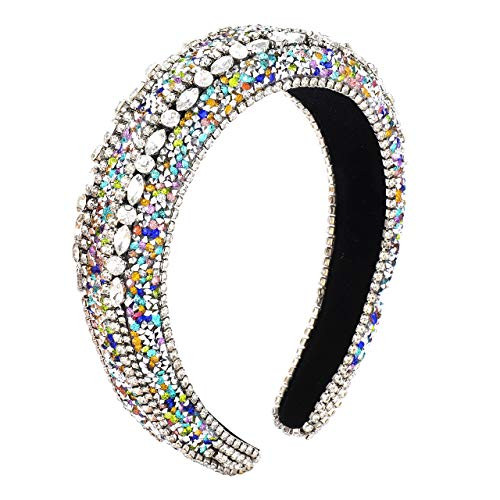 Velvet Padded Rhinestone Crystal Headband Wide Bejewelled Hairband Statement Baroque Hair Hoop Sparkle Party Wedding Headwear Hair Accessories for Women Girls Velvet Padded Rhinestone Crystal Headband Wide Bejewelled Hairband Statement Baroque Hair Hoop Sparkle Party Wedding Headwear Hair Accessories for Women Girls