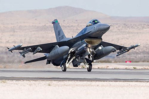 Posterazzi Poster Print Collection a US Air Force F-16C Fighting Falcon Landing Rob EdgcumbeStocktrek Images 17 x 11 Multicolored
