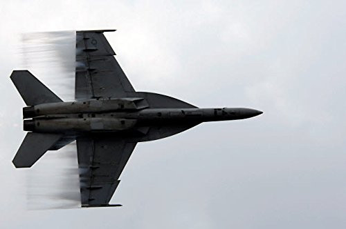 Posterazzi Poster Print Collection an Fa-18F Super Hornet Speeds up for a Supersonic Fly Stocktrek Images 17 x 11 Multicolored