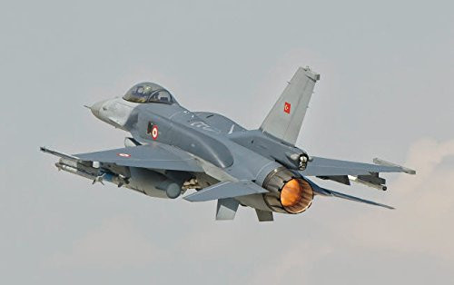Posterazzi Poster Print Collection Turkish Air Force F-16 in Flight Over Turkey Giovanni CollaStocktrek Images 17 x 11 Multicolored