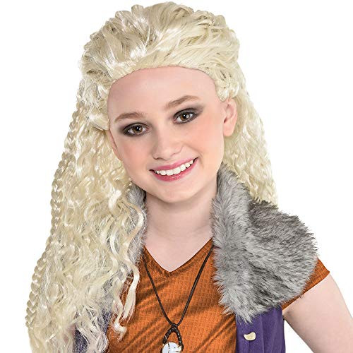 Party City Addison Wig Halloween Costume Accessory for Girls Disneys Zombies 2 One Size with Long Blond Waves