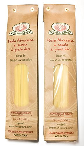 Rustichella dAbruzzo Pappardelle Rigate Pasta 17_6 Ounce Pack of 2